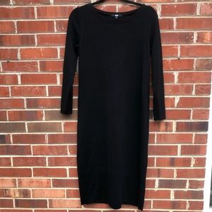 Uniqlo black sweater dress